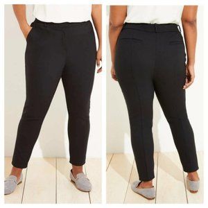 NWT Ann Taylor LOFT Marisa Straight Black Trouser Pant CLassic Belt Loops Sz 16